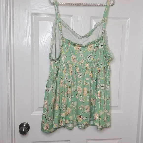 Torrid Sweatheart Ruched Babydoll Sleeveless Top In Hemlock Greet Size 4x - Picture 7 of 14